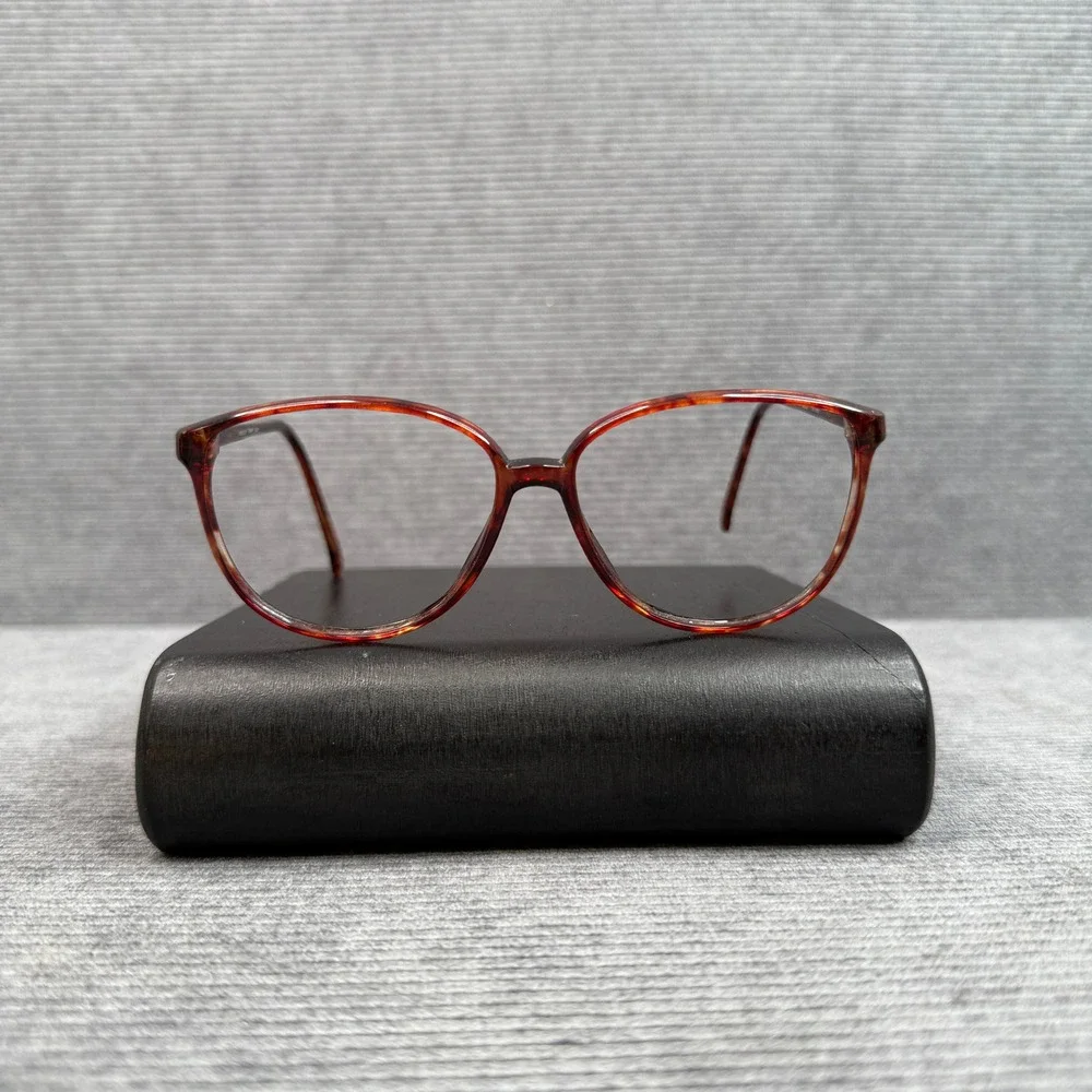Marchon Nellie Tortoise Y2k Eyeglass Frames Japan 140 Oval Brown Vintage Style